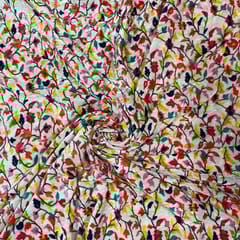 Multi Color Pure Velvet Printed Fabric