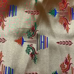 Maroon Color Semi Brocade Fabric