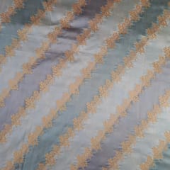 Sea Green Color Jacquard Semi Brocade Fabric