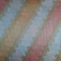 Yellow Color Jacquard Semi Brocade Fabric