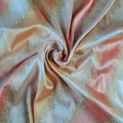 Yellow Color Jacquard Semi Brocade Fabric