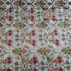 White Color Brocade Fabric