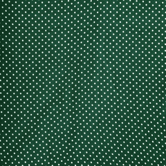 Dark Green Polka Dot Printed Georgette Fabric