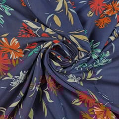 Multi Color Crepe Printed Fabric