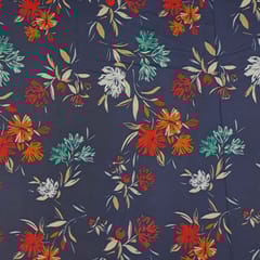 Multi Color Crepe Printed Fabric