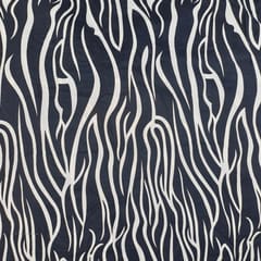 Black Color Crepe Printed Fabric