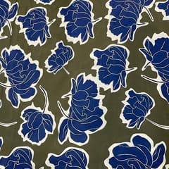 Multi Color Crepe Printed Fabric