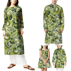 Green Shade Floral Printed Rayon Fabric