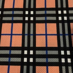 Peach Color Woolen Printed Fabric