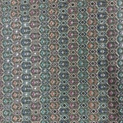Olive Green Color Georgette Embroidered Fabric