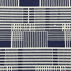 Navy Blue Color Woolen Printed Fabric
