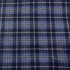 Navy Blue Color Woolen Printed Fabric