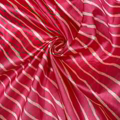 Pink Color Poly Tussar Printed Fabric