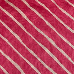 Pink Color Poly Tussar Printed Fabric