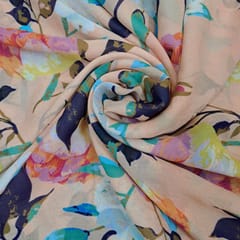 Multi Color Georgette Printed Fabric