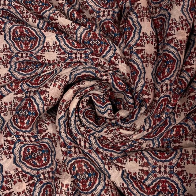 Multi Color Georgette Printed Fabric