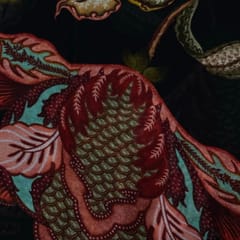 Black Color Georgette Printed Fabric