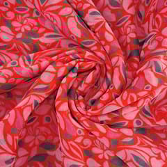Multi Color Shimmer Georgette Printed Fabric