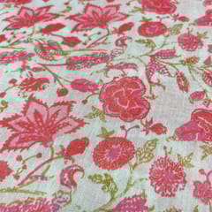 Multi Color Pure Chanderi Silk Printed Fabric