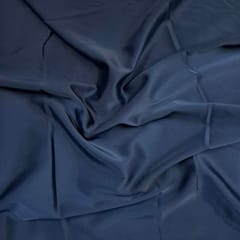 Teal Blue Color Crepe Satin Fabric