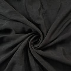 Black Color Naysha Silk Fabric