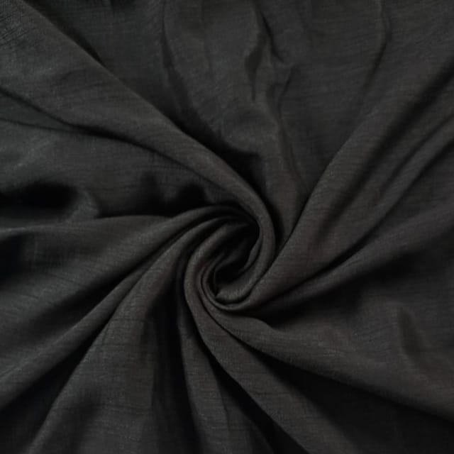 Black Color Naysha Silk Fabric