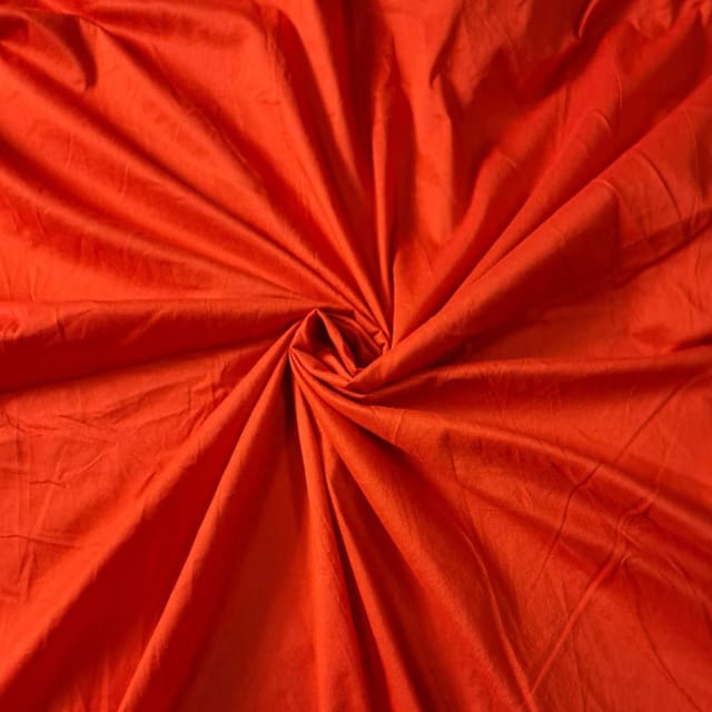 Orange Color Cotton Silk Fabric (N402)