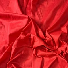 Dark Orange Color Cotton Silk Fabric (N24)