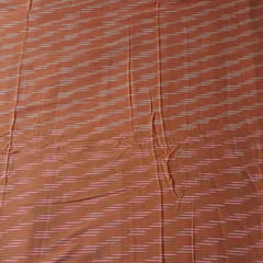 Orange Color Cotton Ikat Fabric