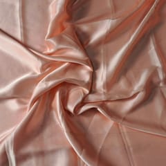 Peach Color Poly Satin Fabric