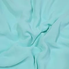 Sea Green Color Pearl Georgette Fabric (N101LL)