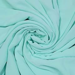 Sea Green Color Pearl Georgette Fabric (N101LL)