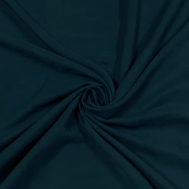 Peacock Blue Color Cross Georgette Fabric (N66)