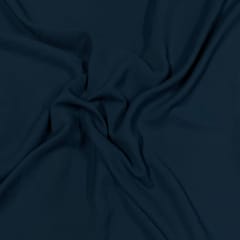 Peacock Blue Color Cross Georgette Fabric (N66)