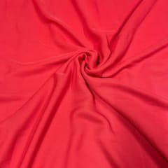 Strawberry Color Heavy Georgette Fabric (N100)
