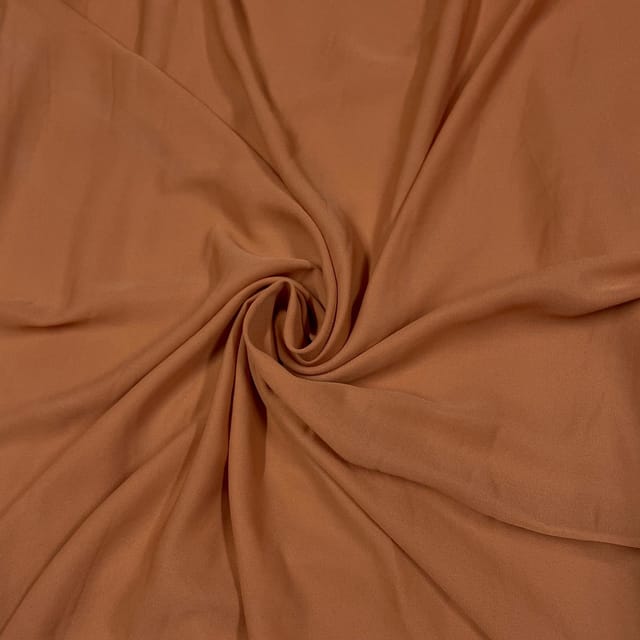 Dark Peach Color Heavy Georgette Fabric (N120)