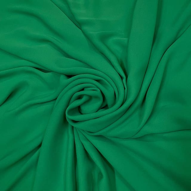 Dark Green Color Heavy Georgette Fabric (N717)