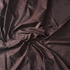 Dark Brown Color Poly Silk Fabric (N232)