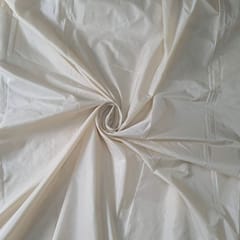 Cream Color Poly Silk Fabric