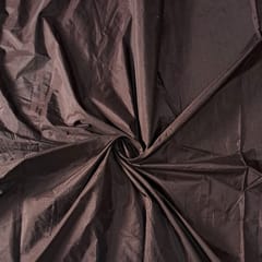 Dark Brown Color Poly Silk Fabric (N232)