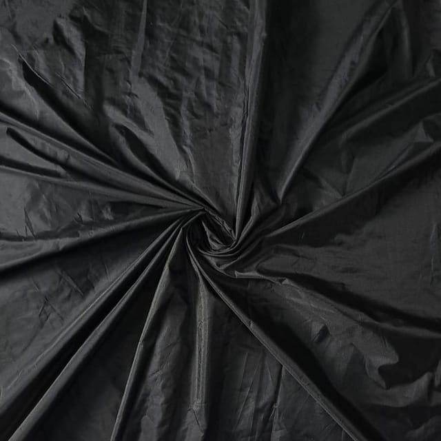 Black Color Poly Silk Fabric