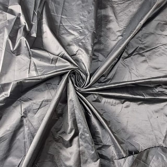 Grey Color Poly Silk Fabric