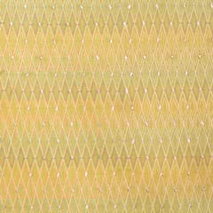Yellow Colour Chanderi Zigzag Embroidered Fabric