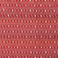 Red Colour Chanderi Zigzag Embroidered Fabric