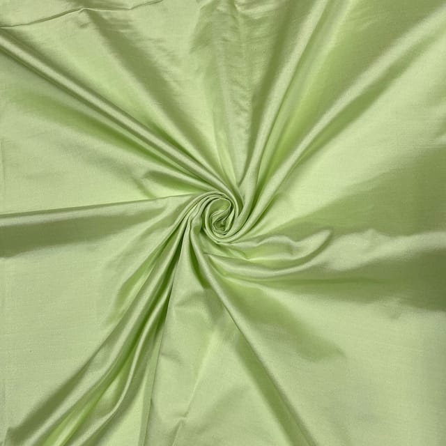 Pista Green Color Pure Satin Silk Fabric