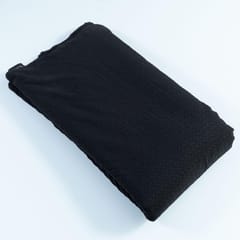 Black Colour Georgette Chikan Embroidered Fabric (75CM Piece)