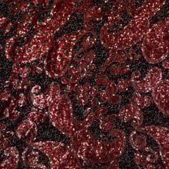 Maroon Color Imported Sequins Fabric