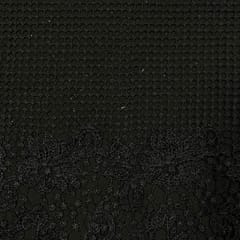 Black Colour Net Lace Fabric