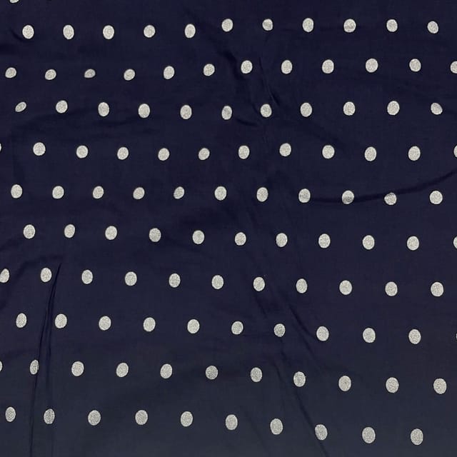 Navy Blue Color Cotton Lycra Fabric