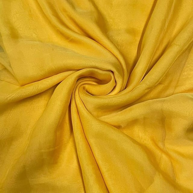 Yellow Color Flat Chiffon Fabric (N58)